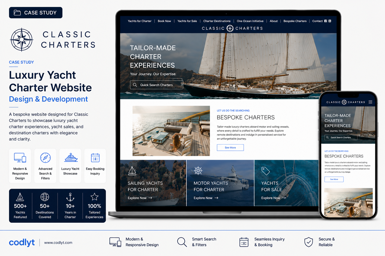 Luxury Yacht Charter Website Design & Development
